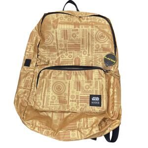 Rare Gold Nixon X Star Wars Tillys Book Bag Backpack Gold 100% Polyester C2701SW